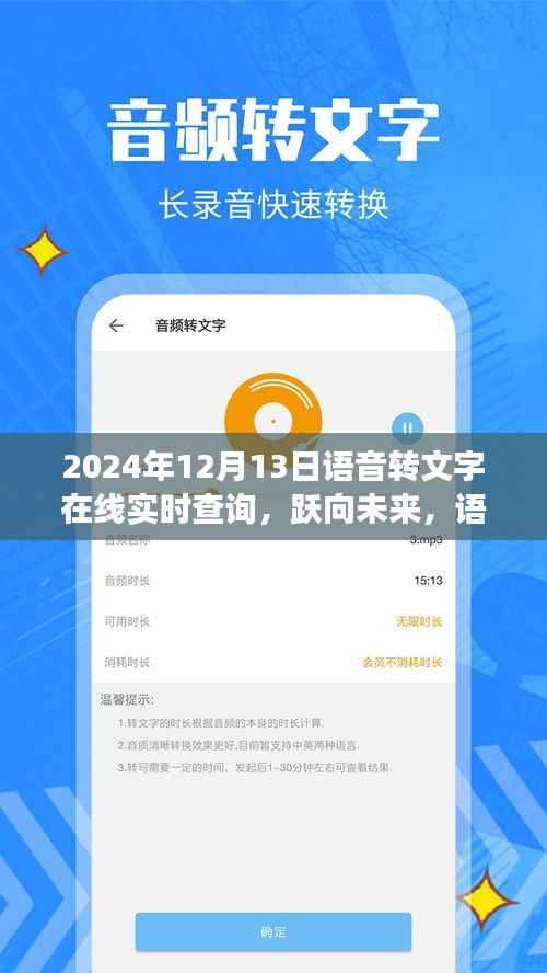语音转文字魔力，见证成长的力量，实时在线查询跃向未来，语音转文字技术的新里程碑（2024年12月13日）