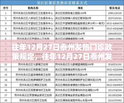 往年12月27日泰州发热门诊政策解读与深度分析