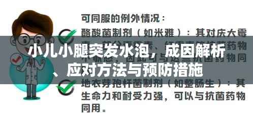 小儿小腿突发水泡,成因解析、应对方法与预防措施
